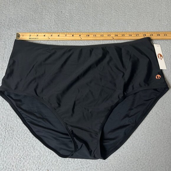 Honey Mark 2 Piece Swimsuit Womens 3XL Black Basil Wrap Top High Waist Bottoms - Picture 8 of 14